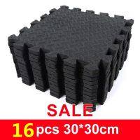 16PCS 30*30cm Sports Protection Gym Mat EVA Leaf Grain Floor Mats Yoga Fitness Non-Slip Splicing Rugs Thicken Shock Room Workout