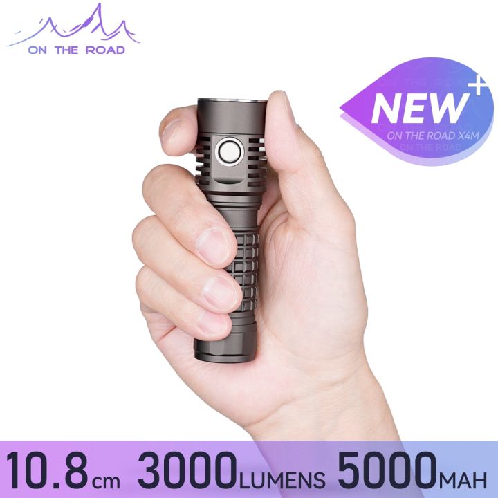 45000LM Ultra Powerful Flashlight Strong Light USB-C Rechargeable LED Torch  10400mAh 18650 Battery Power Bank Search Rescue PK80