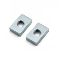 100pcs Square Nut M3 M4 M5 M6 Rectangular Nuts GB39 Aluminum Profile Accessory Slider Block Thin Carbon Steel Countersunk Nut Hand Tool Parts Accessor