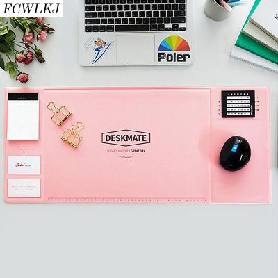 Multifunction Large Mouse Pad Computer Anti-Slip Desk Mouse Mat Waterproof Protector with Movable Calendar Board Pockets