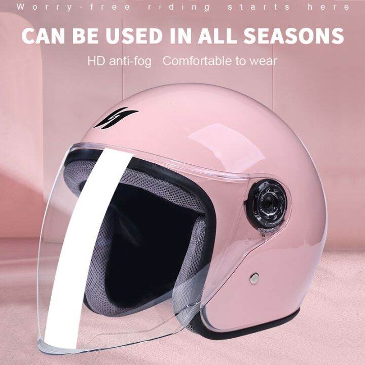 Ins { ICC } Helmet For Women Half Face helmet Motor