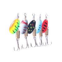 Pesca Sequins Hard Fishing Spoon Bait Treble Metal Tackle Hooks [hot]5.5g/45mm Bass Wobblers Spinner Lure Rotating