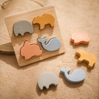 New 1 Set Wooden Jigsaw Puzzle For Kids Develop Puzzles Early Educational Toys Cartoon Animals Cognitive Game Montessori Toys