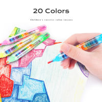 20สีเด็กวาดดินสอสีนักเรียนสีเทียนเครื่องมือวาดภาพกราฟฟิตีปากกาน้ำมันพาสเทลชุด