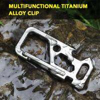 5Km Outdoor Multi-Tool Titanium Alloy Clip Key Chain Holder ที่เปิดขวดประแจเครื่องมือจักรยาน