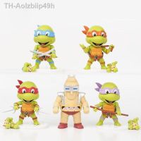 Aolzbiip49h 5 ชิ้น/เซ็ตเต่านินจาวัยรุ่นรูป Q รุ่น 8-10 ซม.Raphael Donatello Figurine เครื่องประดับ