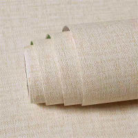 Linen PVCwallpaper For Cabinets Home Decor Self Adhesive Wallpaper Bedroom Living Room Solid Colour Waterproof Contact Paper