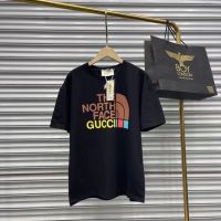 2021เสื้อยืดผ้าฝ้ายใหม่สุดเท่ North Face พิมพ์คอกลมคลาสสิกสำหรับทั้งหญิงและชายแขนสั้นอินเทรนด์ของผู้หญิงมีแบรนด์เสื้อคู่