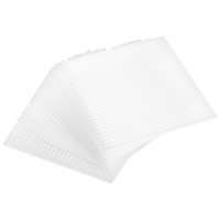 30 Pieces Plastic Mesh Canvas Sheets for Embroidery, Acrylic Yarn Crafting, Knit and Crochet Projects (10.6 x 10.6cm)