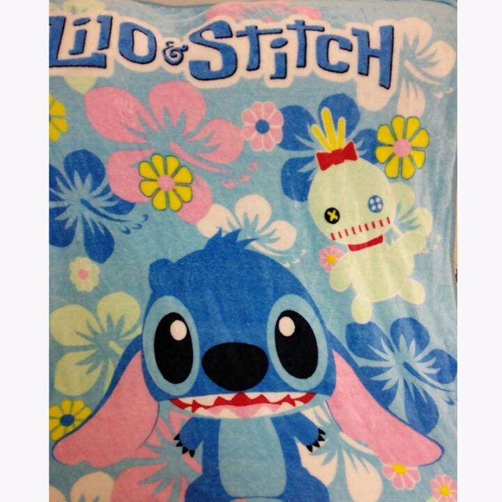 ผ้าห่มที่พิมพ์-lilo-stitch-ลายดอกไม้สำหรับรถยนต์-disney-mcqueen-ของตกแต่งห้องนอนในบ้านสำหรับเด็กผู้หญิงเด็กผู้ชาย