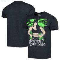 T-shirt 2023！pendek New！biasa baru dengan WWE Trish Stratus Legends Chyna Legends pola hitam, cocok untuk pria tahun 2023 High quality products （Freeprinting of names）