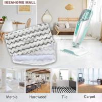 IKEAHOME แผ่นม็อบเปลี่ยนไอน้ำ4ชิ้น,แบบนำกลับมาใช้ใหม่ได้ผ้าถูพื้นสามารถซักได้ใช้ได้กับก้านไม้ถูพื้นไอน้ำฉลามผ้าถูพื้นแผ่นซับไอน้ำแบบใช้ซ้ำได้แผ่นผ้าถูพื้น