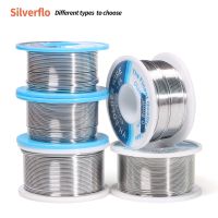 Silverflo 0.5/0.6/ 0.8/1เหล็กอัลลอยด์ดีบุกลวดเครื่องมือซ่อมแซมงานเชื่อมม้วนลวดบัดกรีลวดตะกั่วบัดกรี