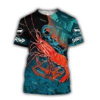 Mens T-shirt, Fishing Pattern, 3d Printing, Summer Top, Fashionable Casual Large Short Sleeved Round Neck T-shirt popular