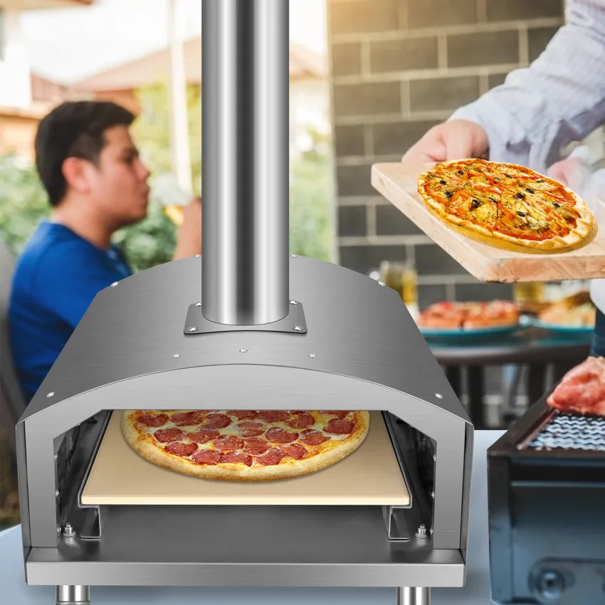 Outdoor Factory+100% Original】Fremont Trunk-Shape Portable Pizza Oven 12  Outdoor Wood, Charcoal u0026 Pellets Pizza Maker | Lazada PH