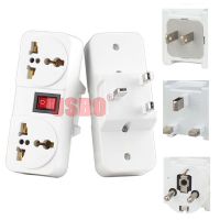 Portable White 250V 6A/10A universal travel adaptor plug British American Australia Europe extend converter socket with switch