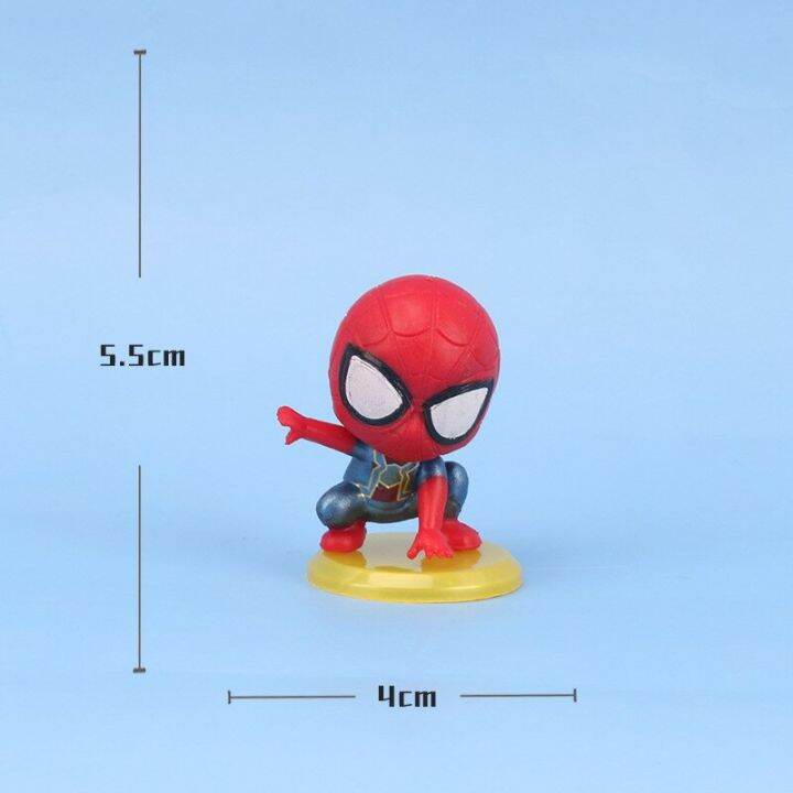 zzooi-8pcs-spiderman-cartoon-figures-toys-set-cute-anime-action-movie-superhero-pvc-model-kids-toy-doll-bedroom-car-decoration-gifts