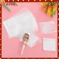 BUSH 100PCS/Pack อ๊อป พลาสติก ปาร์ตี้ซัพพลาย โปร่งใส บรรจุภัณฑ์คุ้กกี้ กระเป๋าอมยิ้ม ขนมหวานกระเป๋า ถุงขนม