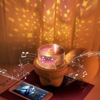 Cartoon Pet LED Night Light Rotating Projection Lamp Bluetooth Speaker Remote Bedside Atmosphere Lamp Children Novelty Lamp Gift Night Lights