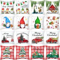 Christmas Decoration Pillowcase 45*45cm For Home Decor Cushion cover New Year 2022 Christmas decoration Sofa Pillow Car Cushions