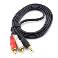 3.5ชายกับ2RCA ชายมาตรฐานสเตอริโอสายสัญญาณเสียงสำหรับโทรศัพท์ทีวี Aux เสียงคอมพิวเตอร์หูฟังชุดหูฟังสายหูฟัง