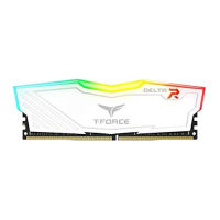 TEAMGROUP T-Force Delta RGB DDR4 32GB (2x16GB) 3600MHz (PC4-28800) CL18 Desktop Gaming Memory Module Ram TF4D432G3600HC18JDC01- White 32GB (16GBx2) - 3600MHz C18 White