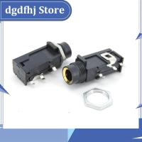 Dgdfhj Shop 6.35mm 3pin power Socket PCB Panel Female Mount Audio Jack Speaker Connector cable Adapter 1/4 Inch 6.5 Mono plug Microphone