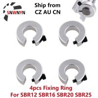 4PCS SBR12/16/20/25mm Linear Rail SHAFT STOP COLLAR SHAFT อลูมิเนียมอัลลอยด์จำกัดแหวนยึด 3D ชิ้นส่วนคงที่ Linear Rail BEARING-Sediue