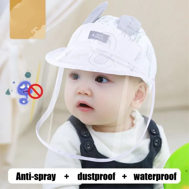 TUTUYA baby face shield hat Baby hat newborn baby face mask hat kids