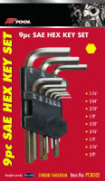 ชุดปะแจ 6 เหลี่ยม ตัวแอล ขนาด รู หุน 9 ตัว -HEX KEY SET - 9PC SAE