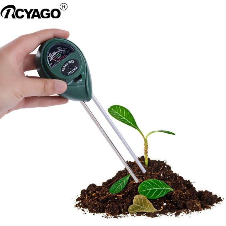 Rcyago 3 In1 Plant Flowers Soil Ph Tester Moisture Light Meter 