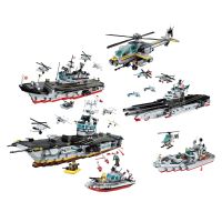 Enlighten Building Block ทหาร Battle Sea Force Enterprise เครื่องบิน Carrier Battle Group อิฐการศึกษาของเล่นเด็กของขวัญ ~