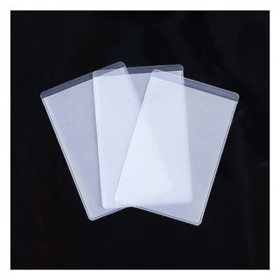 10pcsset of PVC Transparent Matte Card Holder Womens and Mens ID Card Protective Cover Waterproof and Wear-resistant