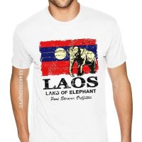 Birthday Elephant Laos Flag Mens Tshirt Men Top Quality Oversized Anime Tshirt Men Ultra Cotton Crew Tees Shirt Print