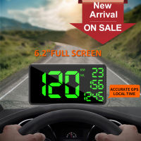 Universal Car Hud จอแสดงผล Hd หน้าจอขนาดใหญ่มาตรวัดความเร็ว Gps ดิจิตอลสัญญาณเตือนเรื่องความเร็วระบบอัจฉริยะอัตโนมัติอเนกประสงค์【fast】