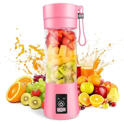 Mini Blender for Shakes and Smoothies Rechargeable USB 380Ml Traveling Fruit Juicer Cup with 6 Blades