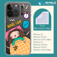 HI-SHIELD Stylish เคสใสกันกระแทก iPhone รุ่น Wake Up Girl [เคส iPhone15][เคส iPhone14][เคส iPhone13]