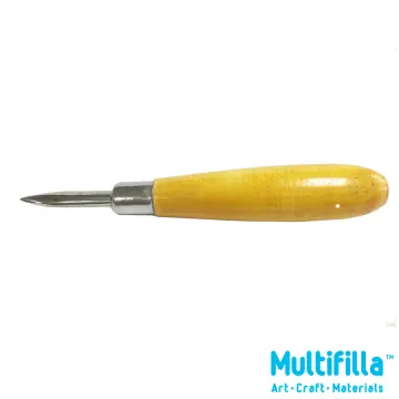 Wooden Leather Burnisher Tool - Tapered Edge Slicker Features 4 Grooves for  Burnishing of Various Leather Thicknesses