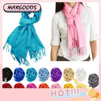 MAXG Winter Cozy Cashmere Solid Oversized Knit Blanket Pashmina Silk Scarf Wrap Shawl Stole