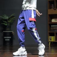 2021 New Summer Multi-Pockets Patchwork Mens Casual Cargo Pants Loose Sweatpants Male Jogger Trousers 5XL