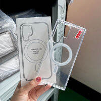 For Magsafe Magnetic Wireless Charging Case For Samsung Galaxy S22 S22Ultra S22Plus S23 Funda Transparent Shockproof Coque Cover