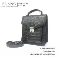 Prang Crocodile Leather Men Bag / Cross Body Bag กระเป๋าเอกสาร สะพายข้างผู้ชาย หนังจระเข้ C-MB-0040H-T