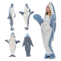 【Scten】ชุดมาสคอต ชุดนอนผ้านวม Shark Blanket ถุงนอน ผ้าห่ม ผ้าฟาบริค มีฮู้ด ลายฉลาม สําหรับผู้ใหญ่