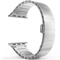 “：{+ Watchband For  Watch Band 44Mm 42Mm 40Mm 45Mm For  Watch Serie 6 5 4 7 Stainless Steel Metal Bracelet Butterfly Buckle