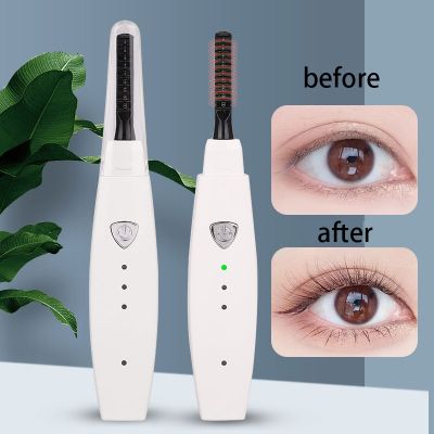 ┇❈✾ Electric Heated Eyelash Curler USB Rechargeable Eyelashes Curler Quick Heating Natural Eyelash Curler Long Lasting Makeup