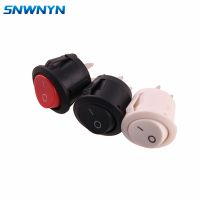 Red Black White 20mm Diameter ON/OFF Round Rocker Toggle Switch 6A/250VAC 10A 125VAC Plastic Push Button Switch