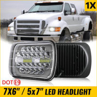 5X7 "7X6" H4 LED ไฟหน้าห้าแถว Off-Road รถบรรทุกไฟ105W 6000K 12V-24V สำหรับรถจักรยานยนต์ Wrangler รถบรรทุกไฟหน้า