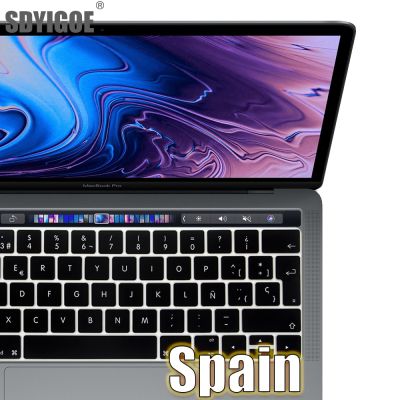 With ñ Spanish keyboard cover protector for macbook pro13 A2159 A1990 For macbook air 13 A1932 A1466 Keyboard protective film Keyboard Accessories