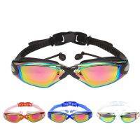 Professional Swimming Goggles Man Silicone Anti-fog UV Adjustable   Multicolor Swimming Glasses With Earplug Men Women Eyewear Accessories Accessories