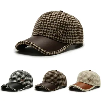 British Houndstooth Face Caps For Women Men Streetwear Checked Snapback Hip  Hop Baseball Cap Bone Trucker Hat Chapeau Homme